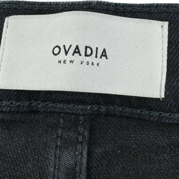 NWT Ovadia Blue Black Skinny 001 5 Pocket Cotton Elastane Jeans Mens Size 36X32 - Picture 2 of 10